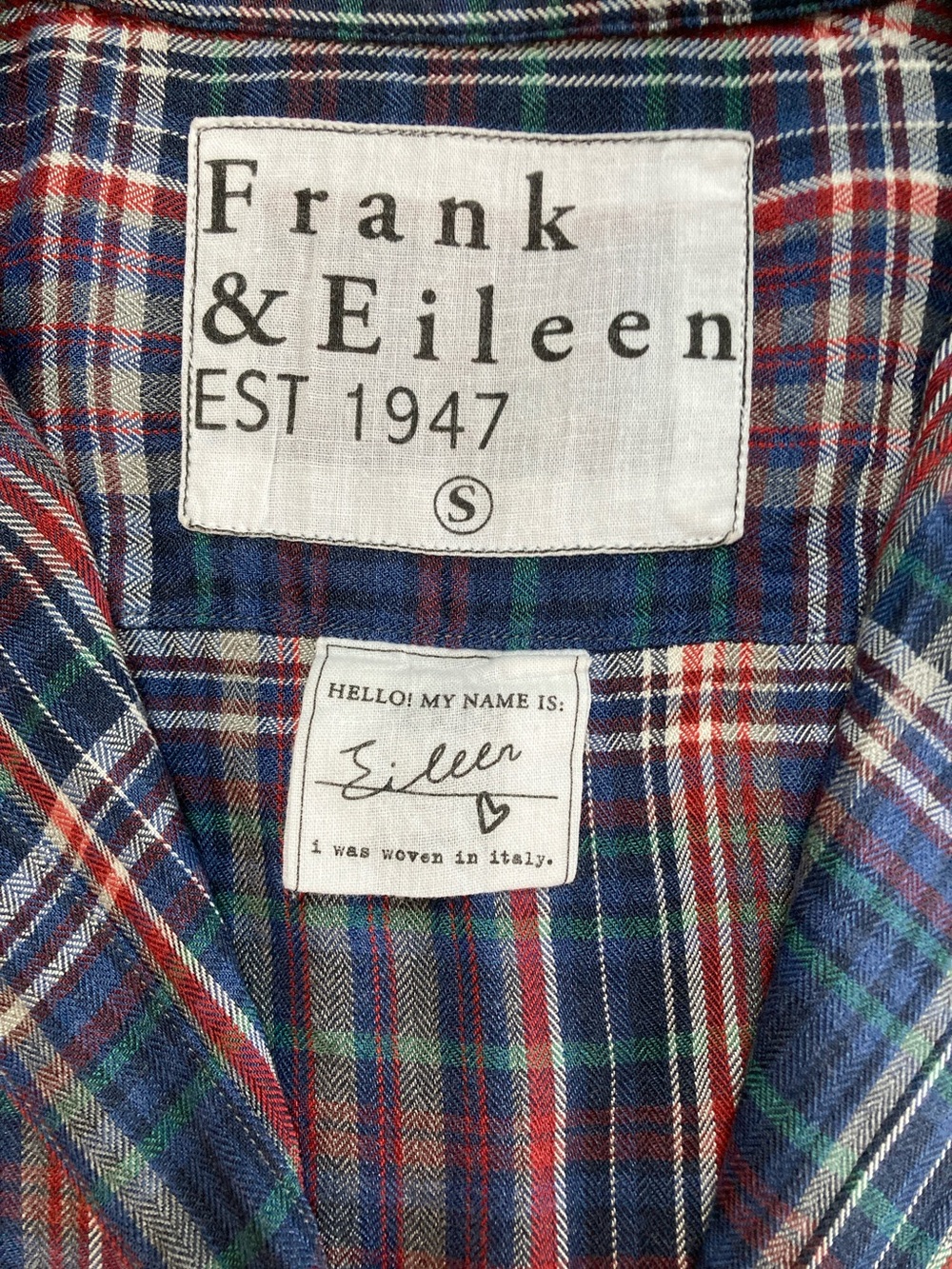 Frank & Eileen Plaid Button-Down Shirt in Navy, Red & Green - Picture 4 of 7